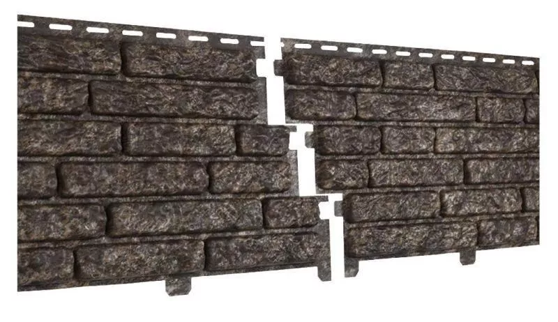 Фасадные панели Ю-Пласт Стоун Хаус Кварцит Коричневый купить в краснодаре