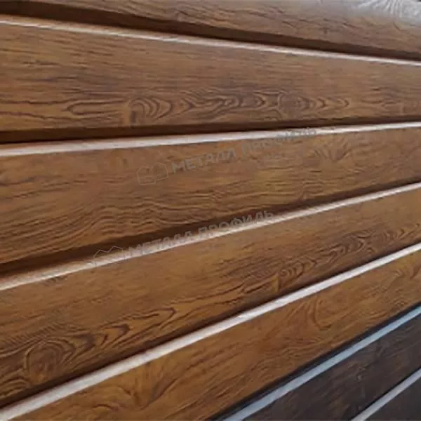 Сайдинг МЕТАЛЛ ПРОФИЛЬ Lбрус-XL-14х335 (ECOSTEEL_MA-01-МореныйДуб-0.5) купить в краснодаре