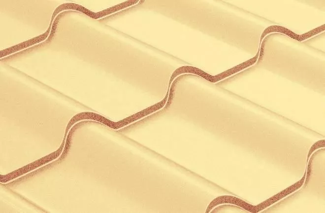 Металлочерепица GL Камея (Kamea) 0,45 Полиэстер RAL 1014 cлоновая кость купить в краснодаре