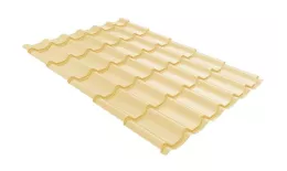 Металлочерепица Grand Line Классик (Classic) Полиэстер 0.45 RAL 1014 слоновая кость. Артикул: GrandLineM11-1