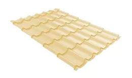 Металлочерепица Grand Line Классик (Classic) Полиэстер 0.4 RAL 1014 cлоновая кость. Артикул: GrandLineM11-41014