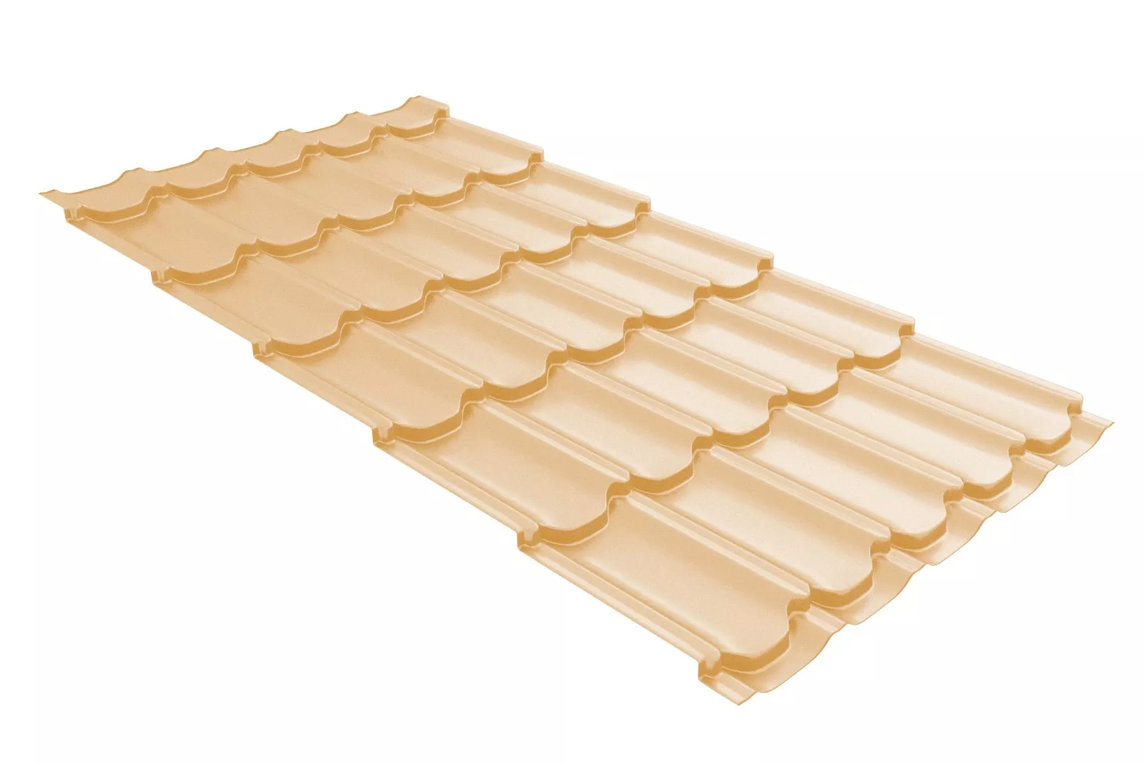 Металлочерепица GL Квинта плюс 3D (Kvinta Plus 3D) 0,45 Drap RAL 1014 слоновая кость купить в краснодаре