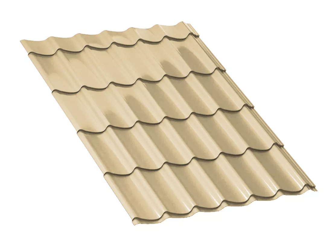 Металлочерепица Ламонтерра-Х Полиэстер 0.4 мм RAL 1014 Слоновая кость купить в краснодаре