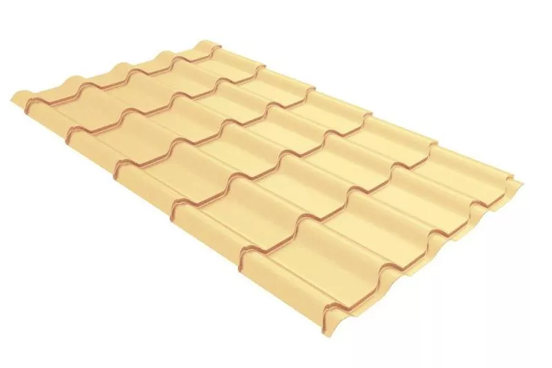 Металлочерепица GL Камея (Kamea) 0,45 Полиэстер RAL 1014 cлоновая кость купить в краснодаре