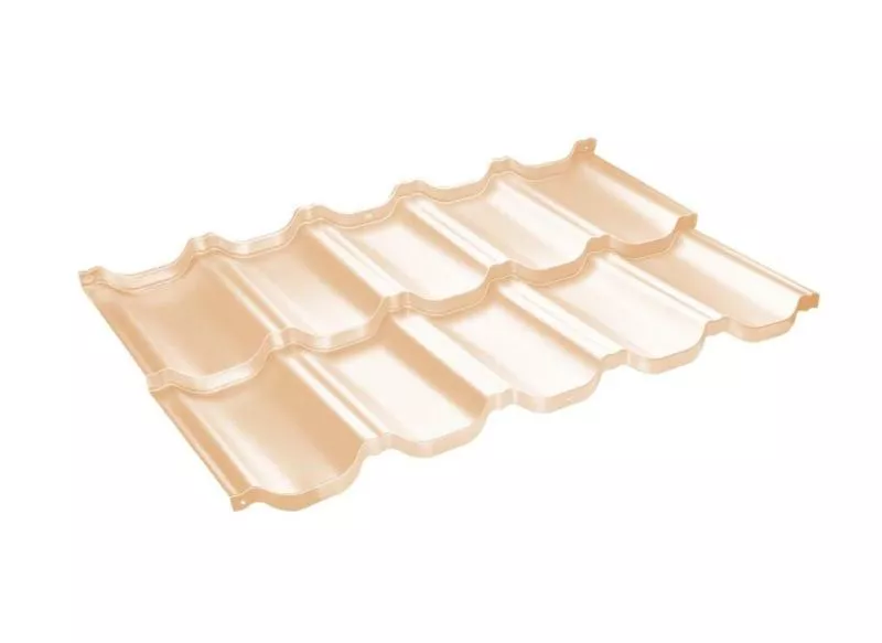 Металлочерепица GL Квинта Уно (Kvinta Uno) 0,5 Satin RAL 1015 светлая слоновая кость купить в краснодаре