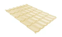 Металлочерепица Grand Line Классик (Classic) Полиэстер 0.45 RAL 1015 светлая слоновая кость. Артикул: GrandLineM11-11015