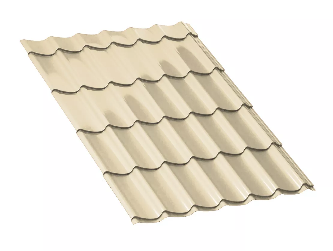 Металлочерепица Ламонтерра Полиэстер 0.45 мм RAL 1015 Светлая слоновая кость купить в краснодаре