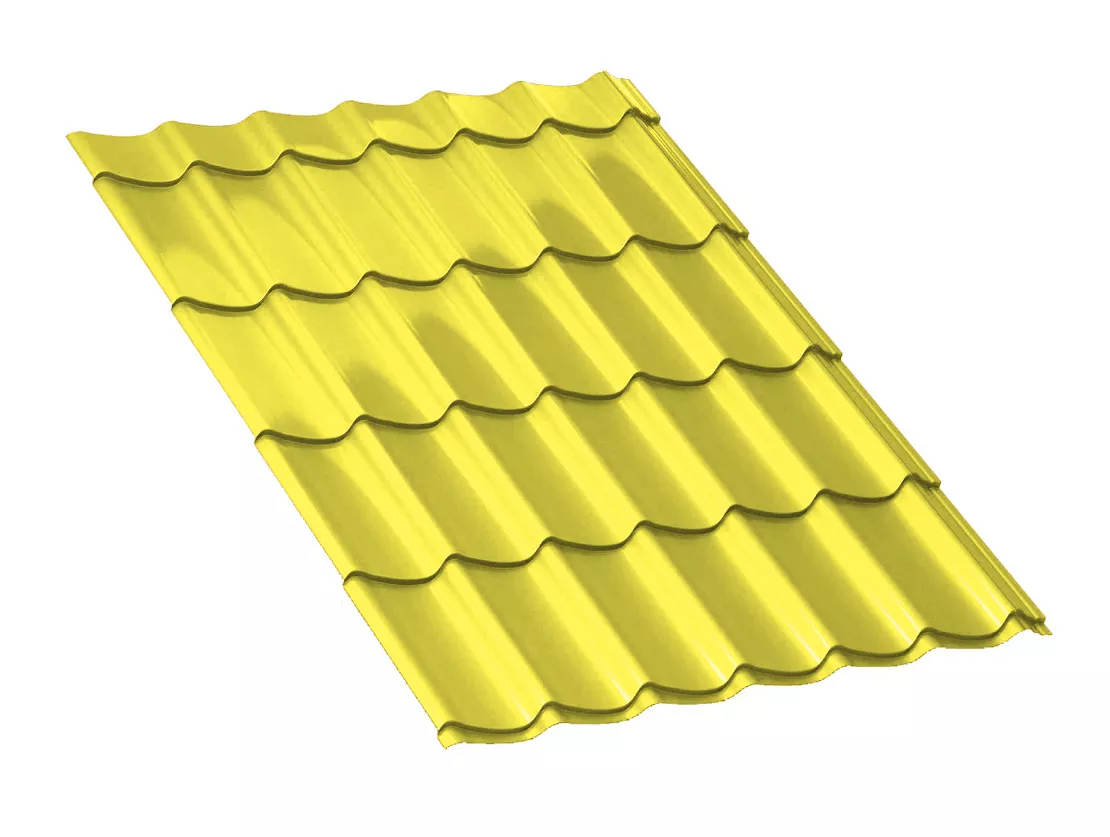 Металлочерепица Ламонтерра-Х Полиэстер 0.45 мм RAL 1018 купить в краснодаре