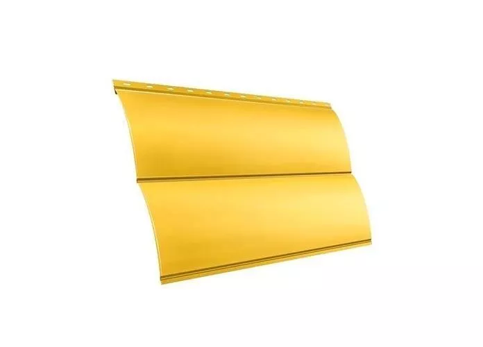 Металлический сайдинг Grand Line Блок-хаус Новый PE 0,45 мм RAL 1018 Цинково-желтый купить в краснодаре