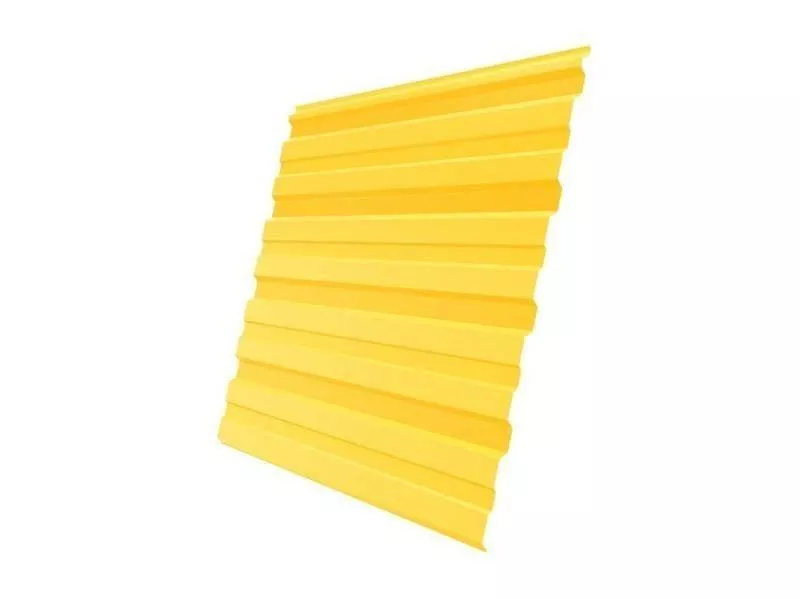 Профнастил Grand Line С10 R Полиэстер 0,45 мм RAL 1018 Цинково-желтый купить в краснодаре