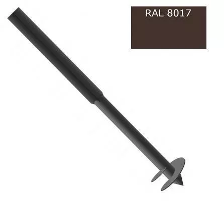 Столб Винтовой 3500мм 60х60-2000мм/d51-1500мм, ППК RAL 8017 Коричневый купить в краснодаре