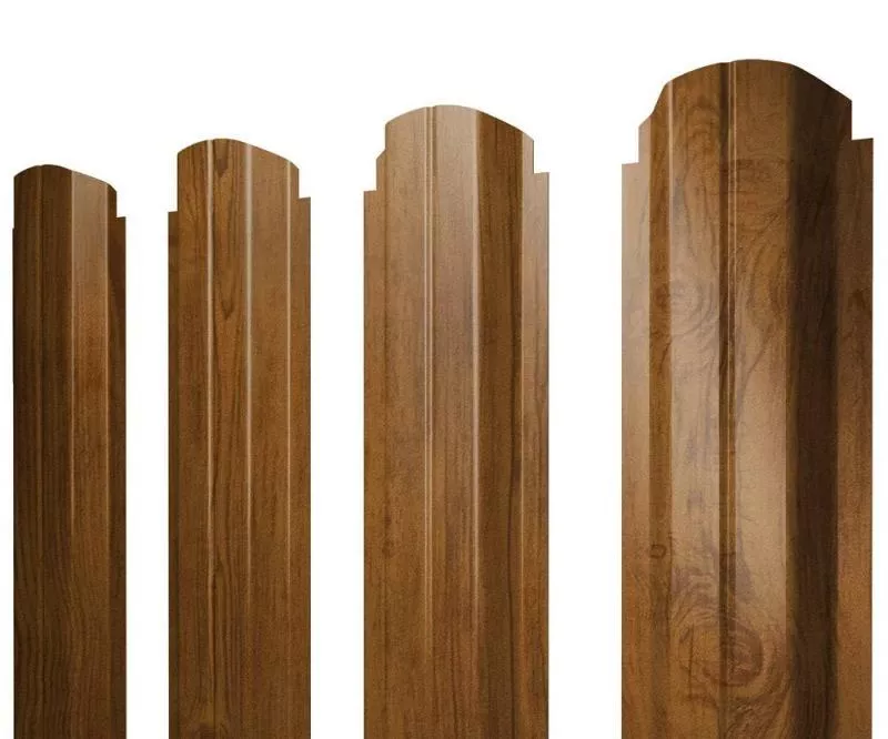 Штакетник Grand Line П-образный B фигурный 0,45 Print Elite Golden Wood Золотой Дуб купить в краснодаре