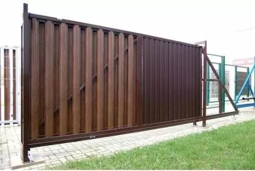 Ворота откатные Colority Zinc 2,03x4,0 RAL 8017 GL купить в краснодаре