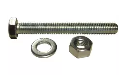 Крепление болт М12х100, шайба,гайка к винтовой опоре с фланцем GL. Артикул: 24760