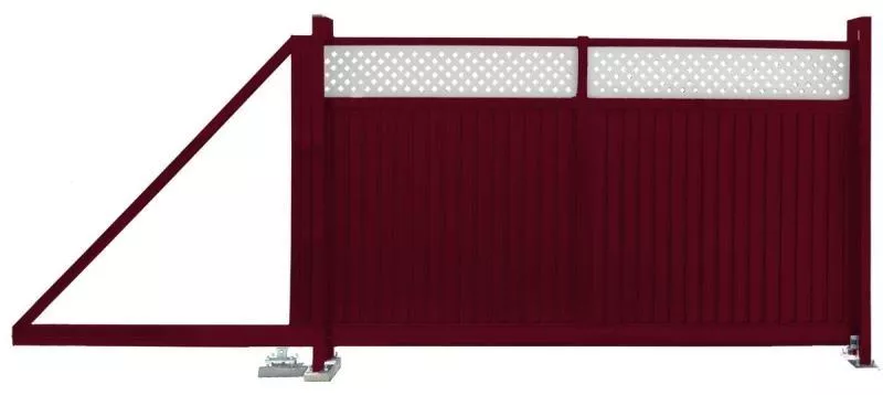 Ворота откатные Estet Plus 2,0х3,5 RAL 3005/7040 GL купить в краснодаре