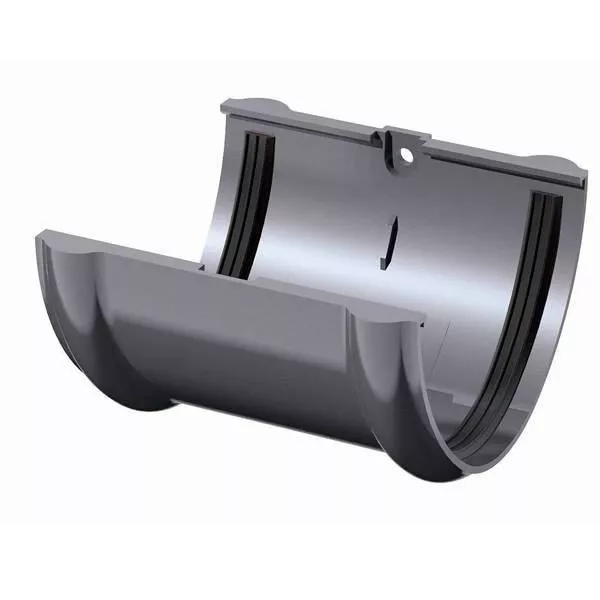 Соединитель желоба ТЕХНОНИКОЛЬ Verat ПВХ 125х82 Серый купить в краснодаре