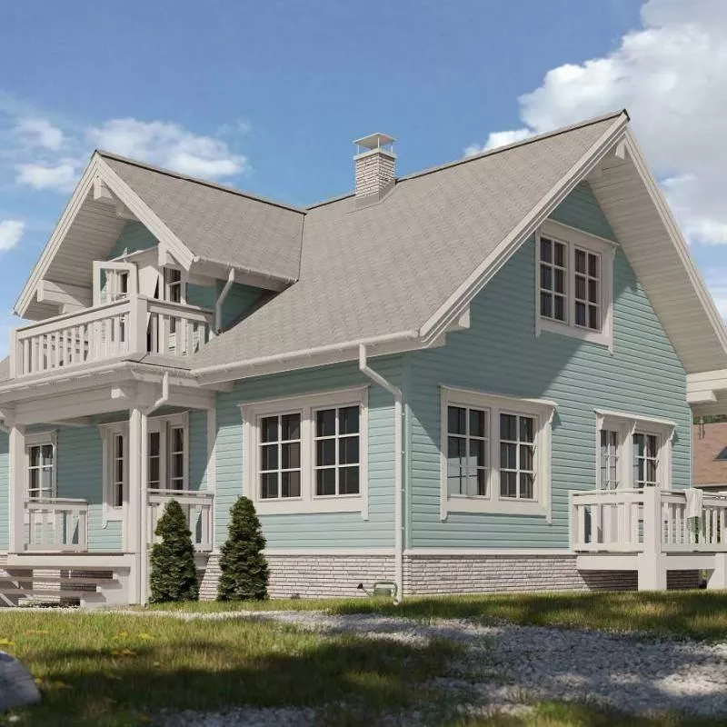 Сайдинг виниловый Docke STANDARD Корабельный брус D4.5D Голубика купить в краснодаре