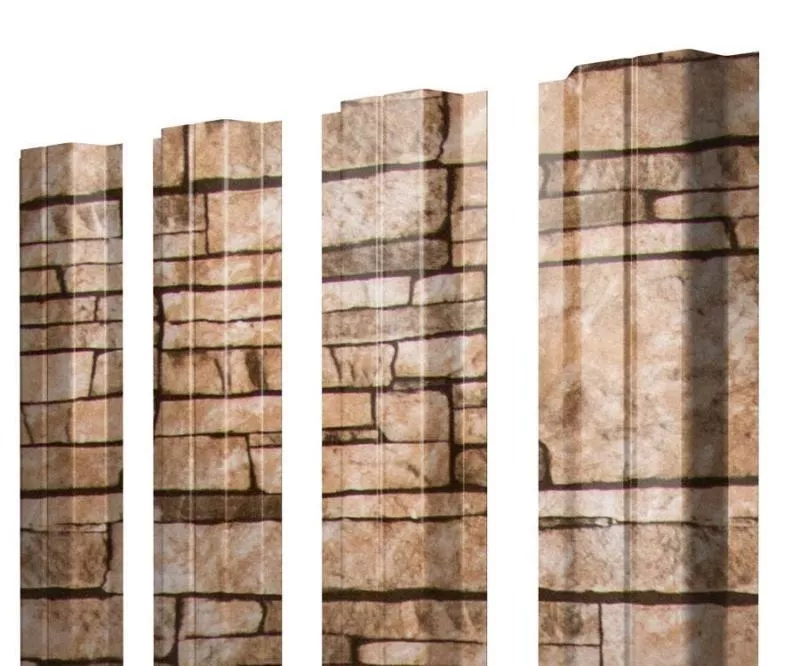 Штакетник Grand Line П -образный А 0,45 Print Elite Sand Stone Камень песчаник купить в краснодаре