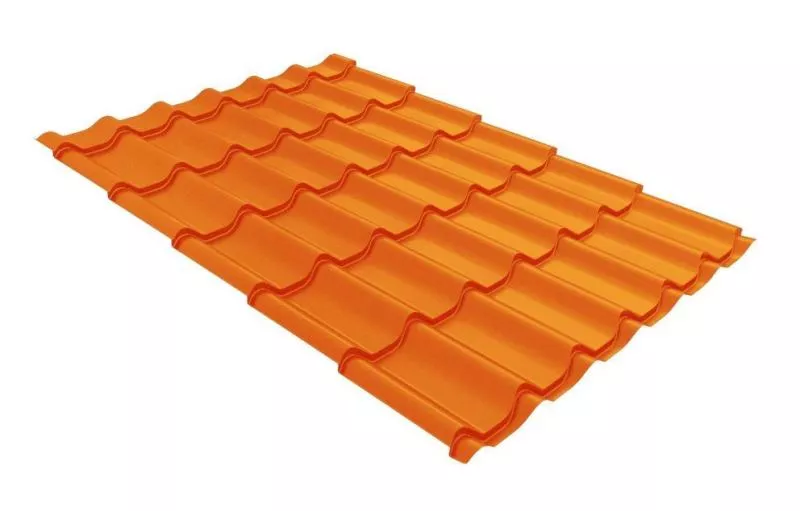 Металлочерепица Grand Line Классик (Classic) Полиэстер 0.45 RAL 2004 оранжевый купить в краснодаре