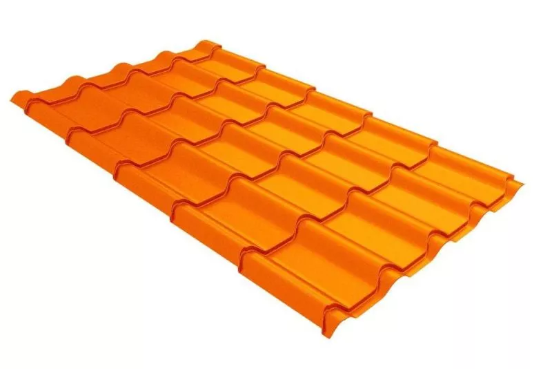 Металлочерепица Grand Line Камея (Kamea) 0,45 Полиэстер RAL 2004 оранжевый купить в краснодаре