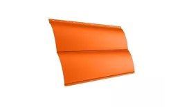 Металлический сайдинг Grand Line Блок-хаус Новый PE 0,45 мм RAL 2004 Оранжевый. Артикул: GrandLine-MS1437