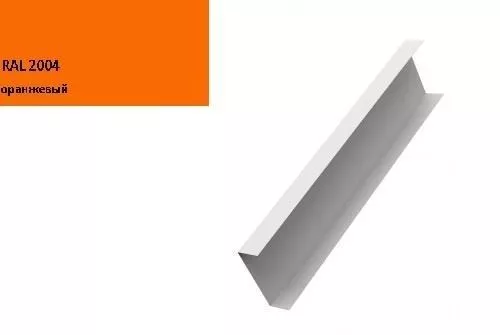 Декоративная накладка на столб жалюзи Milan,Tokyo 0,45 PE с пленкой RAL 2004 оранжевый GL купить в краснодаре