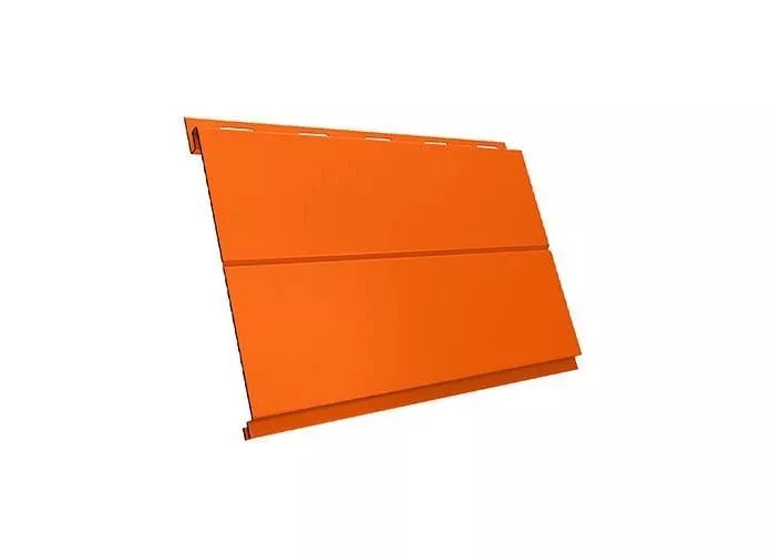 Металлический сайдинг Grand Line Вертикаль Line PE 0,45 мм RAL 2004 Оранжевый купить в краснодаре