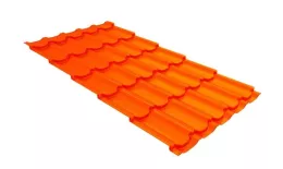 Металлочерепица Grand Line Квинта плюс 3D (Kvinta Plus 3D) 0,45 Полиэстер RAL 2004 оранжевый. Цена: 697 руб. Артикул: GrandLineM53-20043d