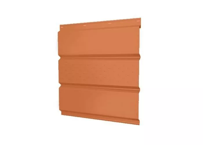 Софит металл GL с центральной перфорацией РЕ 0,45 мм RAL 2004 оранжевый купить в краснодаре
