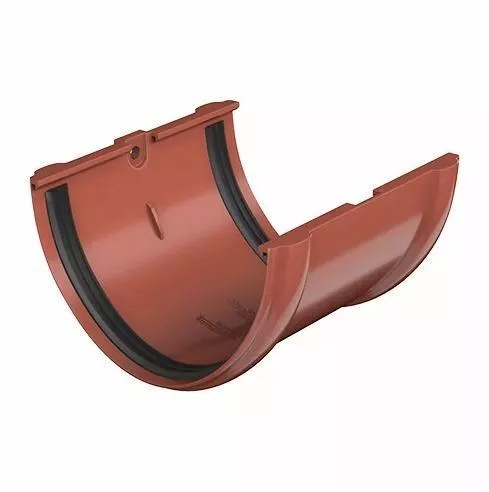 Соединитель желоба ТЕХНОНИКОЛЬ Verat ПВХ 125х82 Красный купить в краснодаре