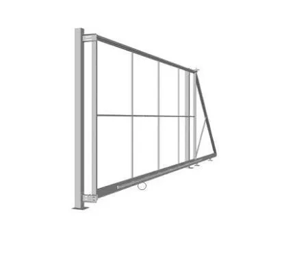 Ворота откатные, под автоматику КЛАССИК без наполнения 4000х2000мм грунт 3в1 по каталогу RAL купить в краснодаре