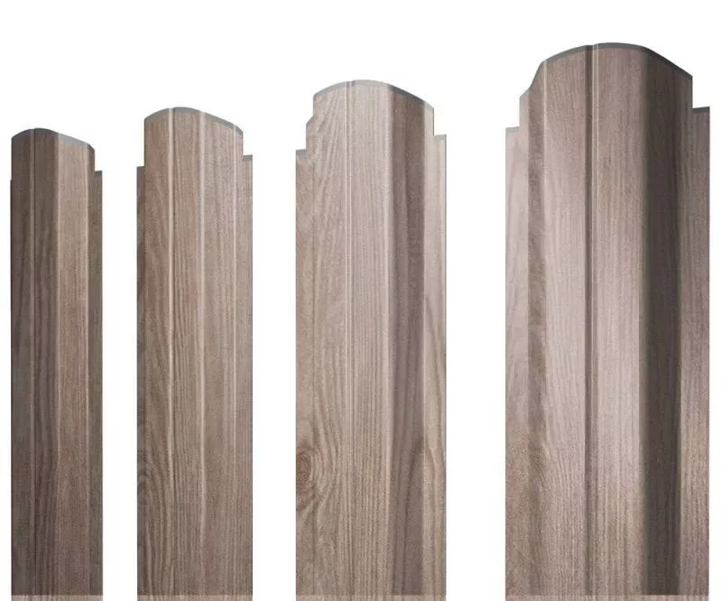 Штакетник Grand Line П-образный А фигурный 0,45 Print Elite White Wood Беленый дуб купить в краснодаре