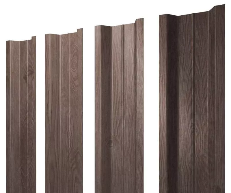 Штакетник Grand Line П-образный B фигурный 0,45 Print Elite White Wood Беленый дуб купить в краснодаре