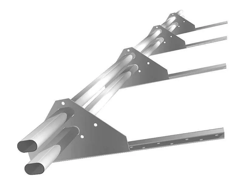 Снегозадержатель трубчатый для керамической черепицы Стандарт 3м(профиль до 50мм) оцинкованный купить в краснодаре