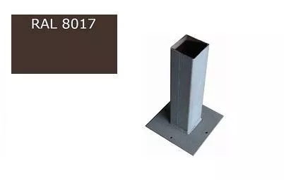 Столб для забора 50х50 Н-3000мм c заглушкой. ППК RAL 8017 Коричневый купить в краснодаре