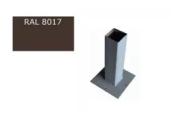 Столб для забора 50х50 Н-3000мм c заглушкой. ППК RAL 8017 Коричневый – Купить оптом и в розницу
