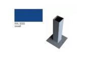 Столб для забора 2000мм 80*80 c приваренной пластиной 190*190, цинк+ППК RAL 5005 синий – Купить оптом и в розницу