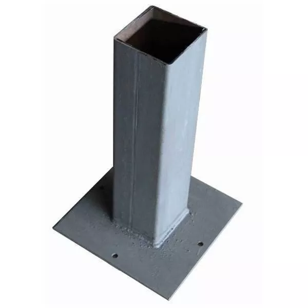 Столб для забора 80*80 c приваренной пластиной 190*190, цинко-порошковое покрытие купить в краснодаре