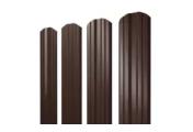 Штакетник Grand Line Twin фигурный 0,4 PE RAL 8017 Шоколад – Купить оптом и в розницу