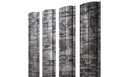 Штакетник Круглый с прямым резом 0,45 Print Elite Fine Stone TwinColor. Цена: 183 руб. Артикул: 38165