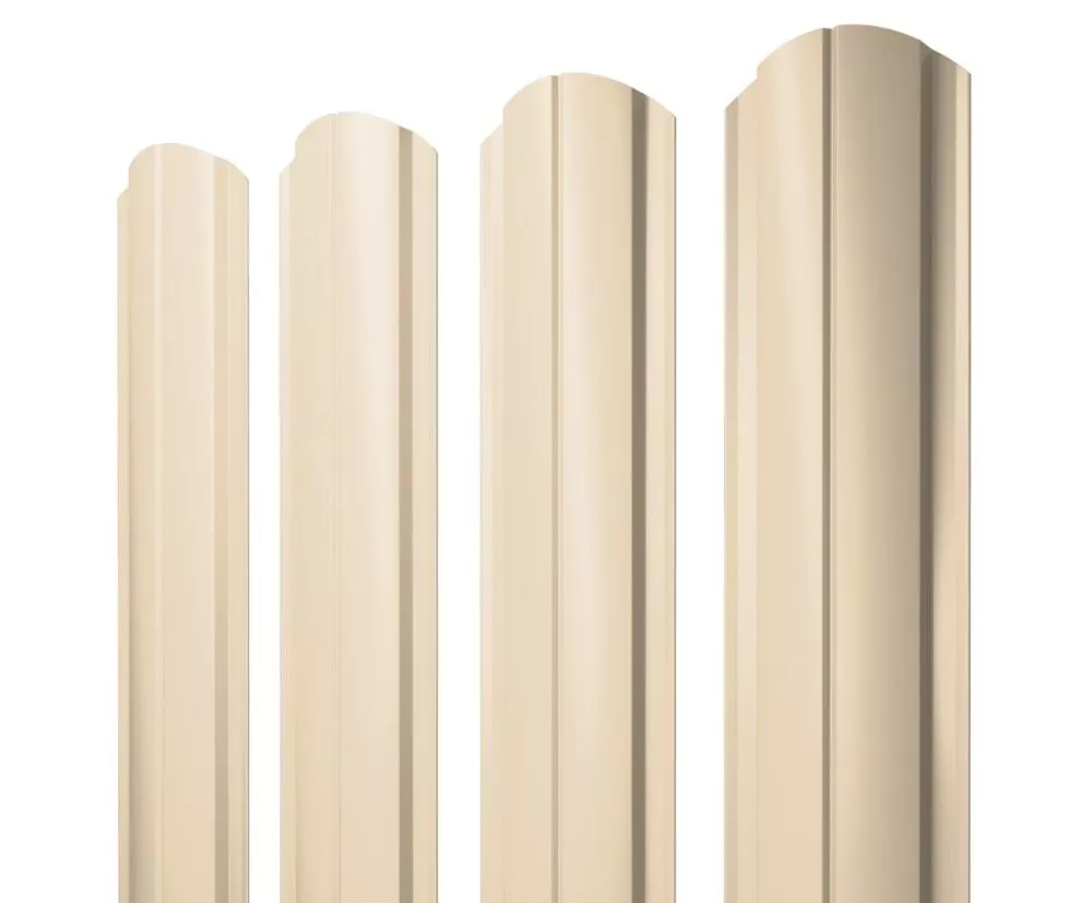 Штакетник Полукруглый Slim фигурный 0,45 Drap TX RAL 1015 светлая слоновая кость купить в краснодаре