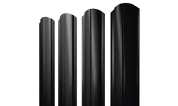 Штакетник Grand Line Slim Полукруглый 0,5 Atlas RAL 9005 Черный. Артикул: 30295