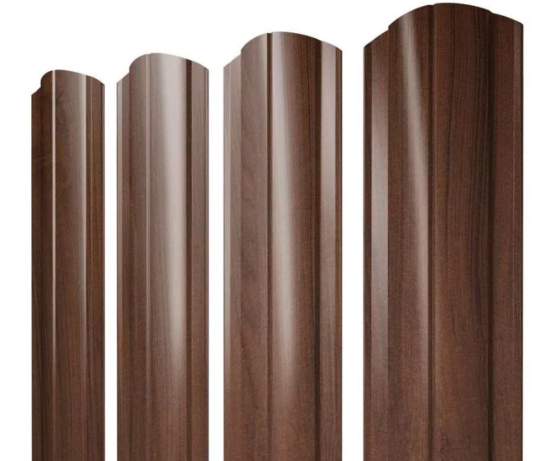Штакетник Круглый с прямым резом 0,45 Print Elite Choco Wood TwinColor купить в краснодаре