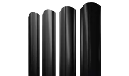 Штакетник Полукруглый Slim фигурный 0,5 Drap TX RAL 9005 черный. Цена: 168 руб. Артикул: 38886