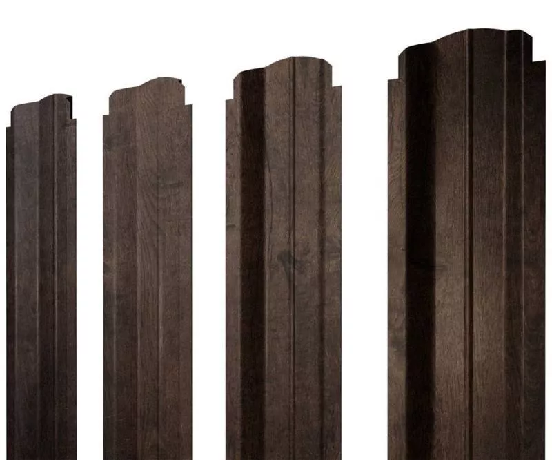 Штакетник Grand Line П-образный B фигурный 0,45 Print Elite Antique Wood Античный дуб купить в краснодаре