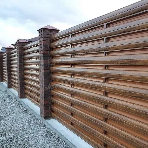 Штакетник металлический МЕТАЛЛ ПРОФИЛЬ ELLIPSE-T 19х126 (ECOSTEEL_T-01-ЗолотойДуб-0.5) купить в краснодаре