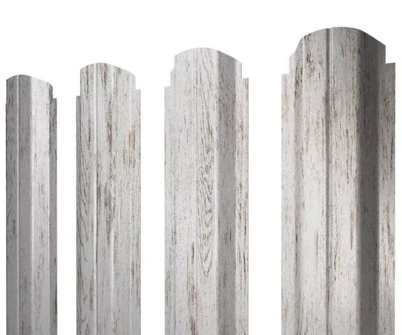 Штакетник Grand Line П-образный А фигурный 0,45 Print Elite Snow Wood Снежное дерево купить в краснодаре