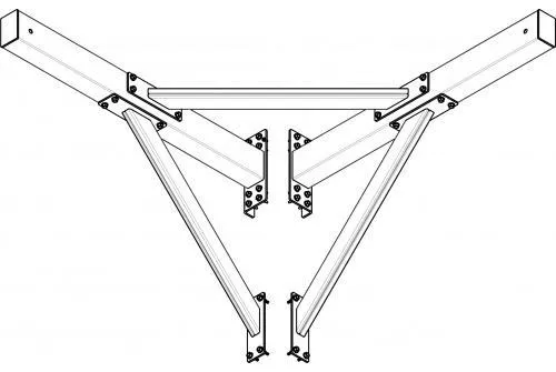 Кронштейн угловой под гасительную сетку RAL 6005 GL купить в краснодаре