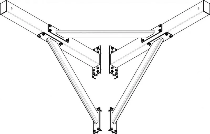 Кронштейн угловой под гасительную сетку RAL 6005 GL купить в краснодаре