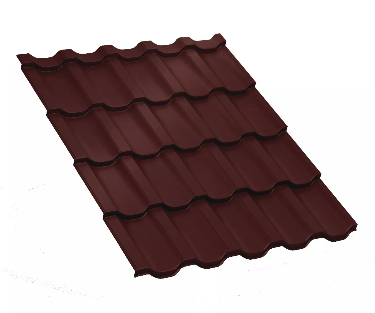 Металлочерепица Трамонтана-M Пластизол 0,5 мм P363 Вишневый купить в краснодаре